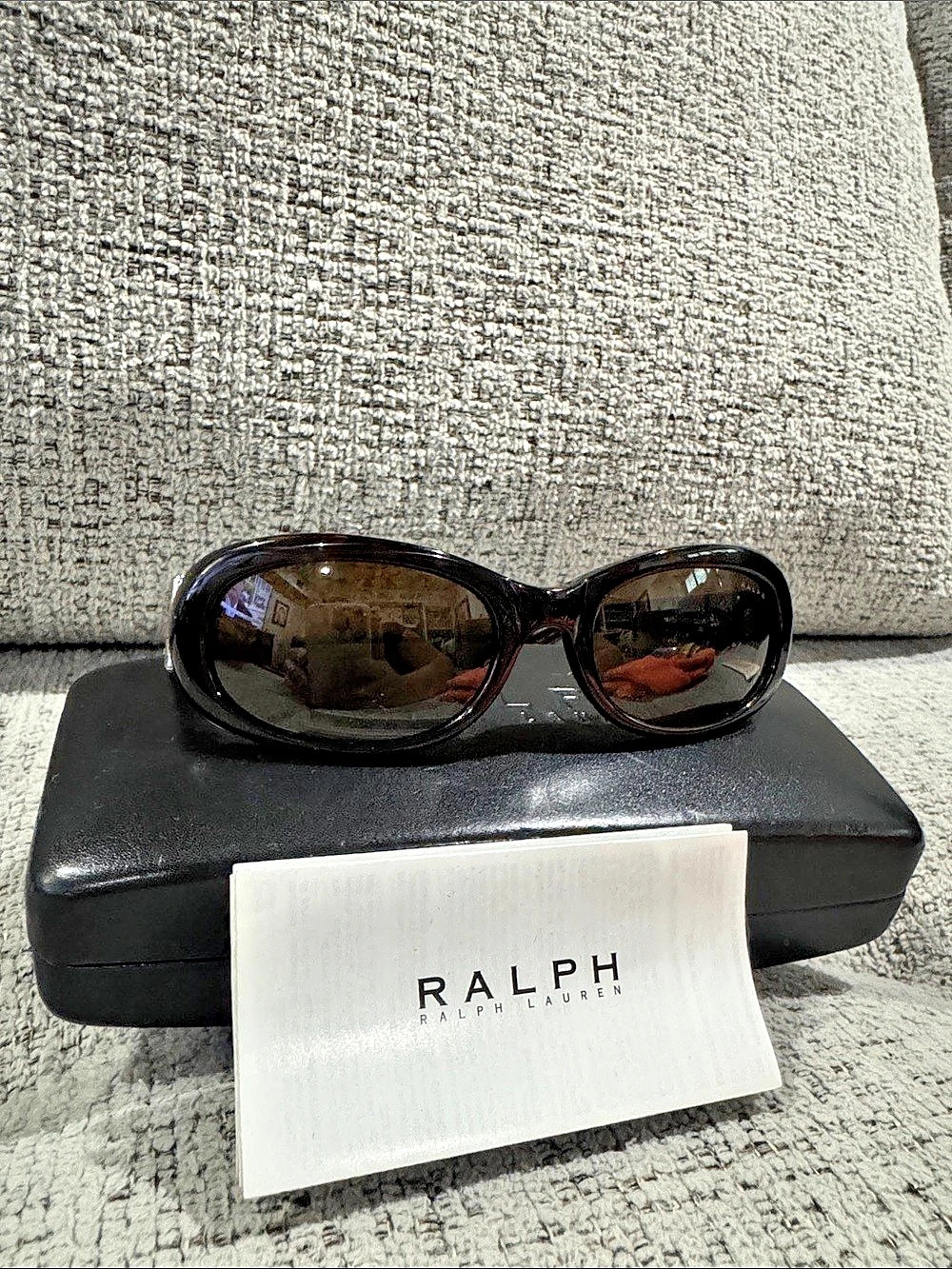 Ralph by Ralph Lauren RA5029 Sunglasses Black & Brown Like New